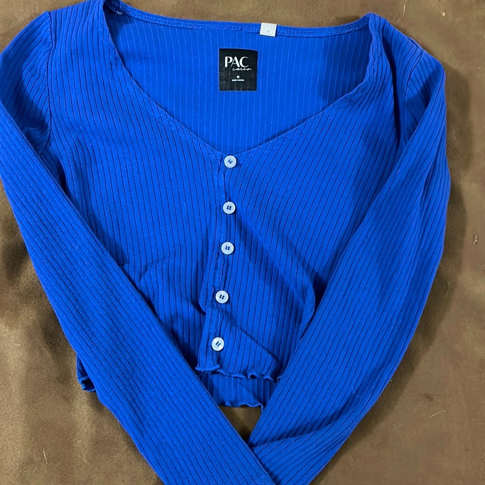 royal blue cropped long sleeve from pacsun